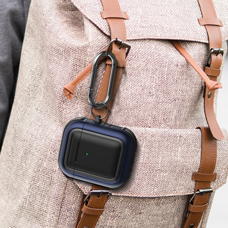 Wireless Earphones Shockproof TPU + PC Protective Case with Carabiner, For AirPods 1 / 2