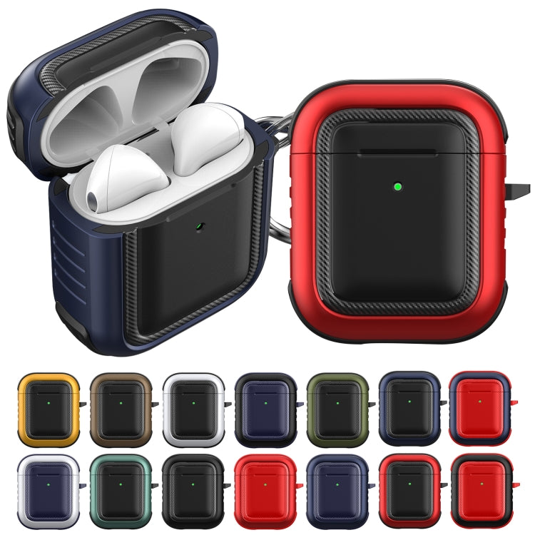 Wireless Earphones Shockproof TPU + PC Protective Case with Carabiner