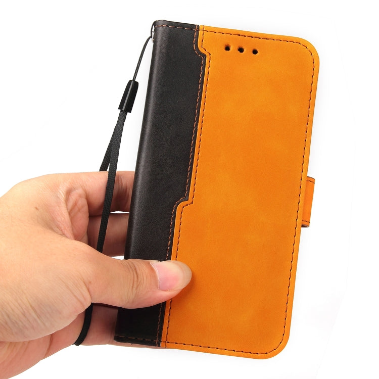 Business Stitching-Color Horizontal Flip PU Leather Case with Holder & Card Slots & Photo Frame
