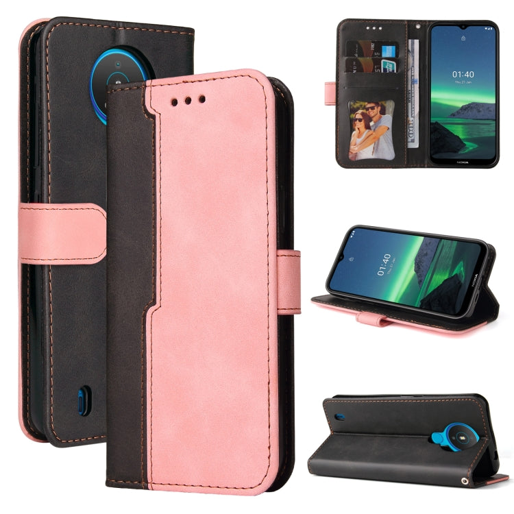 Business Stitching-Color Horizontal Flip PU Leather Case with Holder & Card Slots & Photo Frame