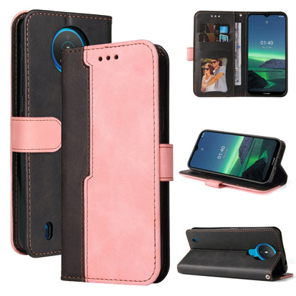 Business Stitching-Color Horizontal Flip PU Leather Case with Holder & Card Slots & Photo Frame