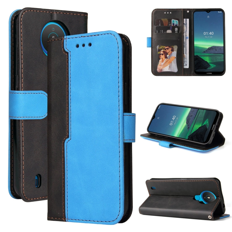 Business Stitching-Color Horizontal Flip PU Leather Case with Holder & Card Slots & Photo Frame