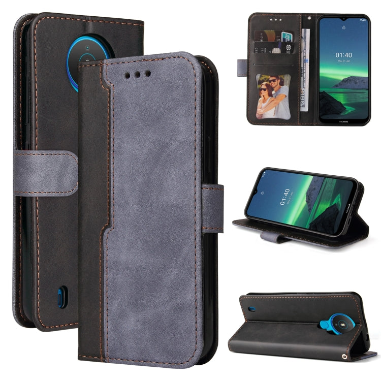 Business Stitching-Color Horizontal Flip PU Leather Case with Holder & Card Slots & Photo Frame