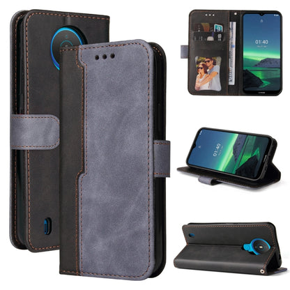 Business Stitching-Color Horizontal Flip PU Leather Case with Holder & Card Slots & Photo Frame