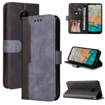 Business Stitching-Color Horizontal Flip PU Leather Case with Holder & Card Slots & Photo Frame