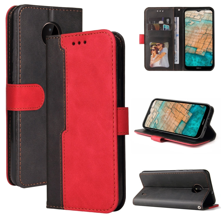 Business Stitching-Color Horizontal Flip PU Leather Case with Holder & Card Slots & Photo Frame