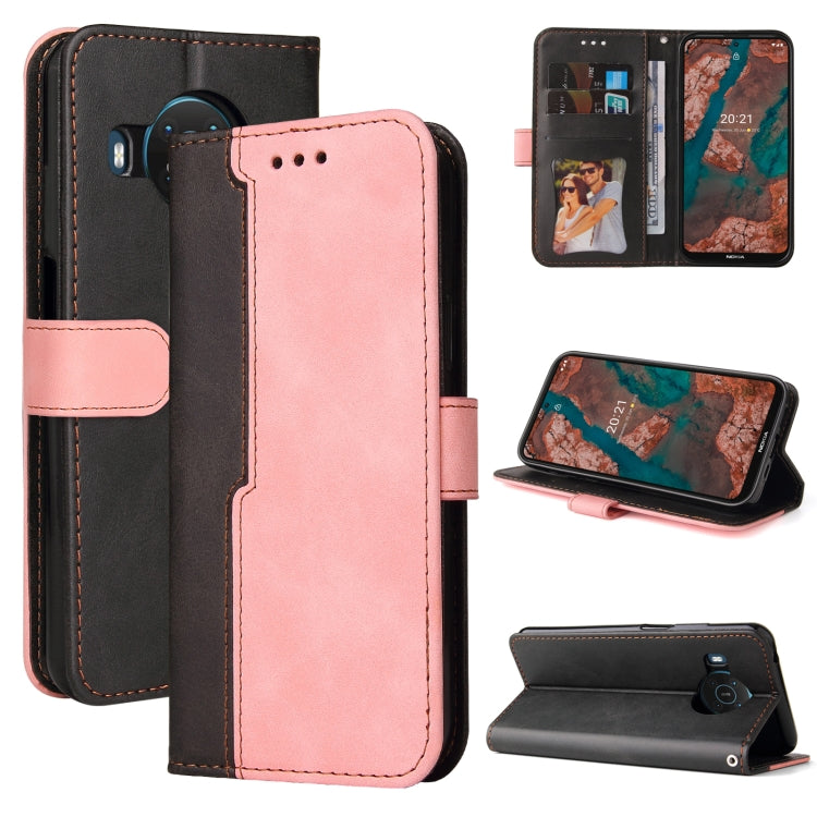 Business Stitching-Color Horizontal Flip PU Leather Case with Holder & Card Slots & Photo Frame