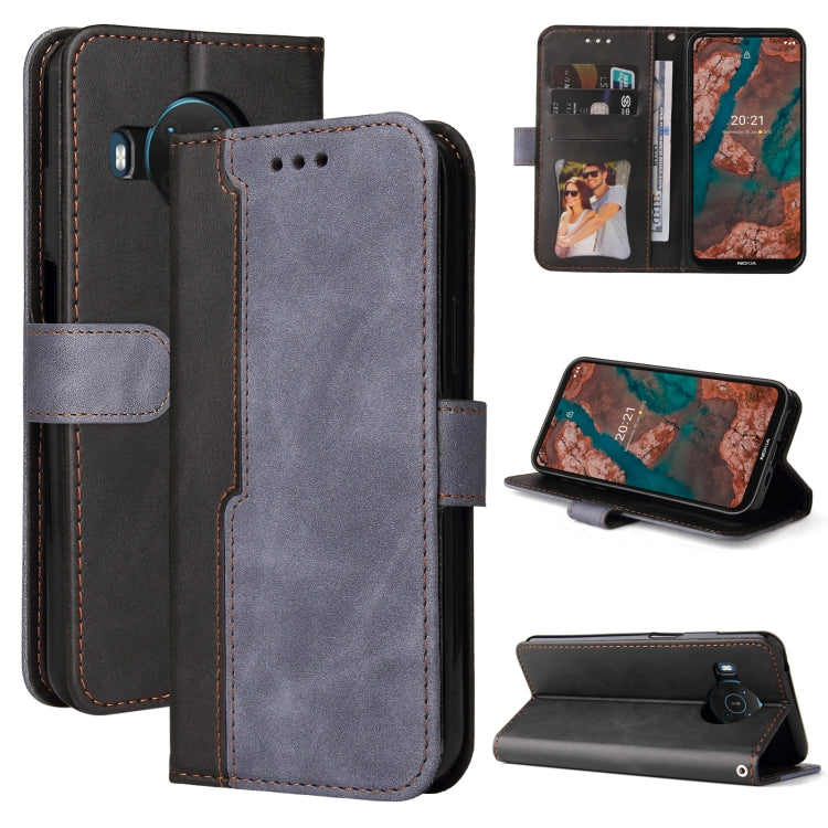 Business Stitching-Color Horizontal Flip PU Leather Case with Holder & Card Slots & Photo Frame