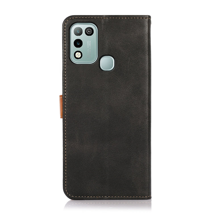 KHAZNEH Dual-color Cowhide Texture Horizontal Flip Leather Case with Holder & Card Slots & Wallet & Photo Frame, For Infinix Hot 10 Play, For Infinix Hot 10, For Infinix Hot 10s