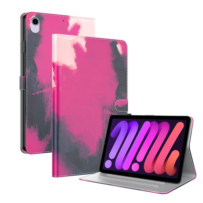 Watercolor Pattern Skin Feel Magnetic Horizontal Flip PU Leather Case with Holder & Card Slots & Photo Frame & Sleep / Wake-up Function, For iPad mini 2024 / mini 6, For iPad Pro 12.9 2022 / 2021 / 2020, For iPad mini 5 / 4 / 3 / 2 / 1                 ...