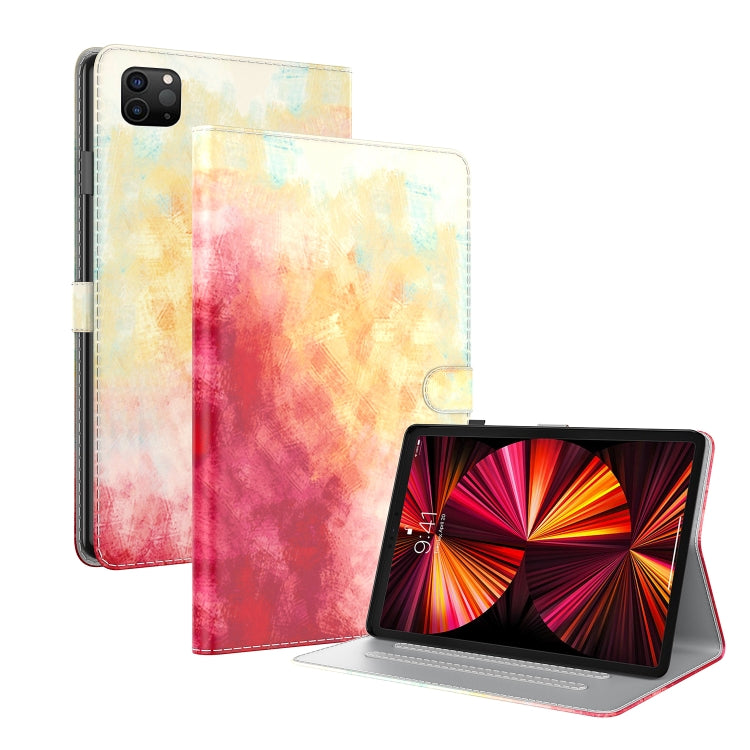 Watercolor Pattern Skin Feel Magnetic Horizontal Flip PU Leather Case with Holder & Card Slots & Photo Frame & Sleep / Wake-up Function, For iPad mini 2024 / mini 6, For iPad Pro 12.9 2022 / 2021 / 2020, For iPad mini 5 / 4 / 3 / 2 / 1                 ...