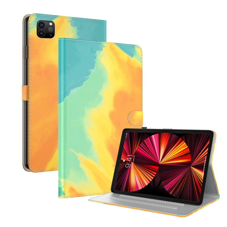 Watercolor Pattern Skin Feel Magnetic Horizontal Flip PU Leather Case with Holder & Card Slots & Photo Frame & Sleep / Wake-up Function, For iPad mini 2024 / mini 6, For iPad Pro 12.9 2022 / 2021 / 2020, For iPad mini 5 / 4 / 3 / 2 / 1                 ...