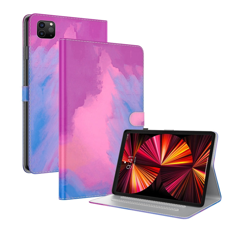 Watercolor Pattern Skin Feel Magnetic Horizontal Flip PU Leather Case with Holder & Card Slots & Photo Frame & Sleep / Wake-up Function, For iPad mini 2024 / mini 6, For iPad Pro 12.9 2022 / 2021 / 2020, For iPad Pro 11 2022 / 2021&2018 / Air 4 (2020)�...