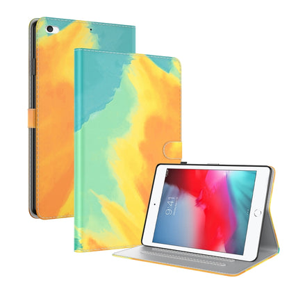 Watercolor Pattern Skin Feel Magnetic Horizontal Flip PU Leather Case with Holder & Card Slots & Photo Frame & Sleep / Wake-up Function