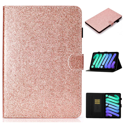 Glossy Glitter Powder Horizontal Flip Leather Case with Holder & Card Slot & Sleep / Wake-up Function