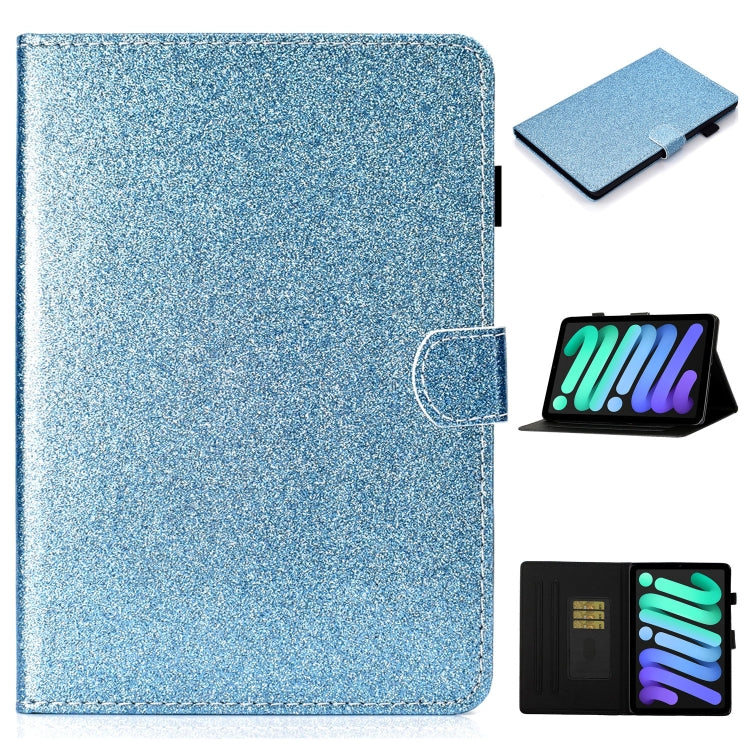 Glossy Glitter Powder Horizontal Flip Leather Case with Holder & Card Slot & Sleep / Wake-up Function