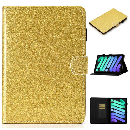 Glossy Glitter Powder Horizontal Flip Leather Case with Holder & Card Slot & Sleep / Wake-up Function, For iPad mini 2024 / mini 6