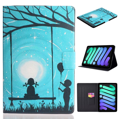 Coloured Drawing Horizontal Flip Leather Case with Holder & Card Slot & Sleep / Wake-up Function, For iPad mini 2024 / mini 6