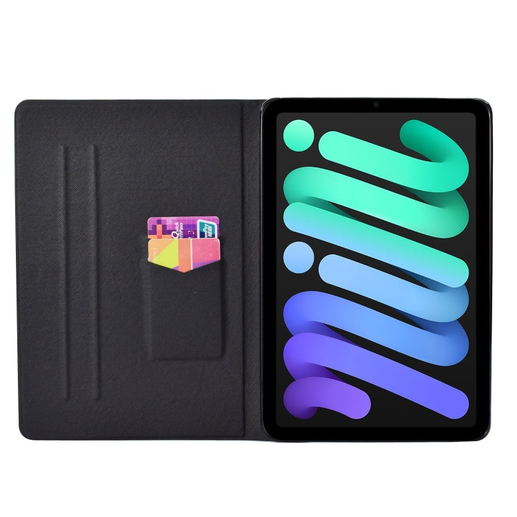 Coloured Drawing Horizontal Flip Leather Case with Holder & Card Slot & Sleep / Wake-up Function