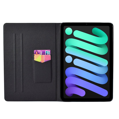 Coloured Drawing Horizontal Flip Leather Case with Holder & Card Slot & Sleep / Wake-up Function