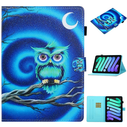 Coloured Drawing Horizontal Flip Leather Case with Holder & Card Slot & Sleep / Wake-up Function, For iPad mini 2024 / mini 6