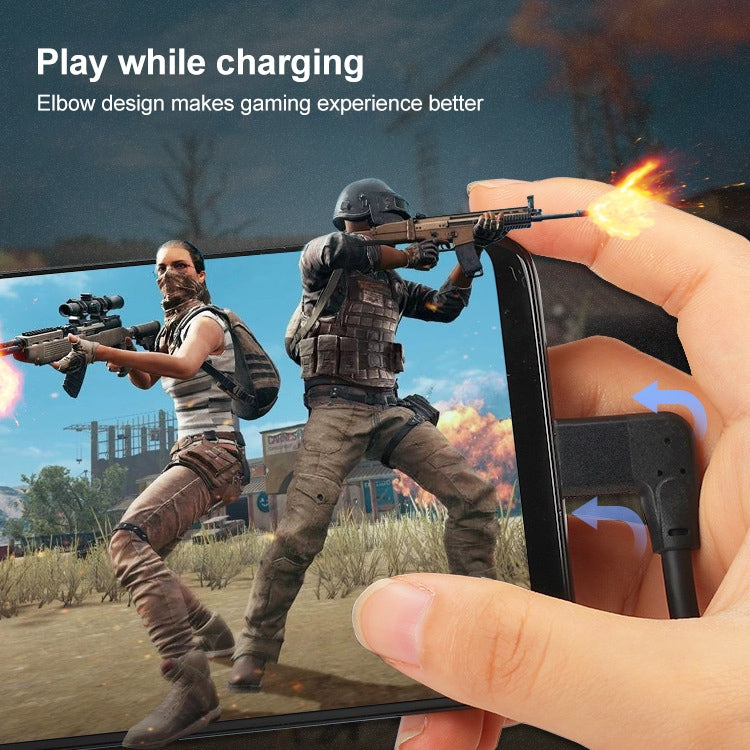 60W 3A USB-C / Type-C Male to USB-C / Type-C Elbow PD Fast Charging Magic Belt Cable, 0.5m, 1m, 2m