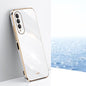 XINLI Straight 6D Plating Gold Edge TPU Shockproof Case