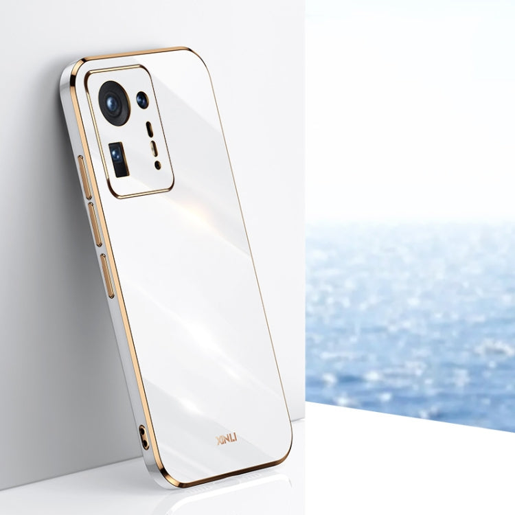 XINLI Straight 6D Plating Gold Edge TPU Shockproof Case