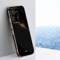 XINLI Straight 6D Plating Gold Edge TPU Shockproof Case