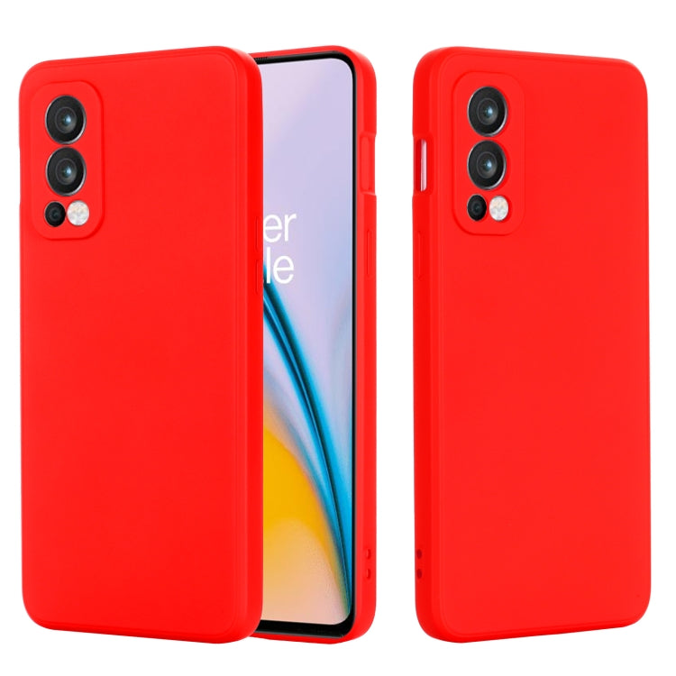 Solid Color Liquid Silicone Shockproof Full Coverage Protective Case, For OnePlus Nord 2 5G, For vivo V21e 4G / Y73 2021