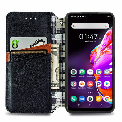 Cubic Grid Pressed Horizontal Flip Magnetic PU Leather Case with Holder & Card Slots & Wallet