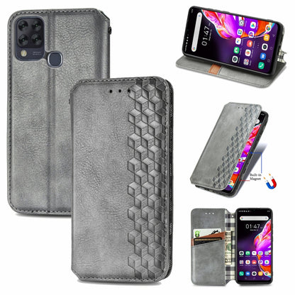 Cubic Grid Pressed Horizontal Flip Magnetic PU Leather Case with Holder & Card Slots & Wallet