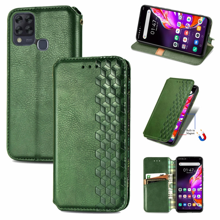 Cubic Grid Pressed Horizontal Flip Magnetic PU Leather Case with Holder & Card Slots & Wallet