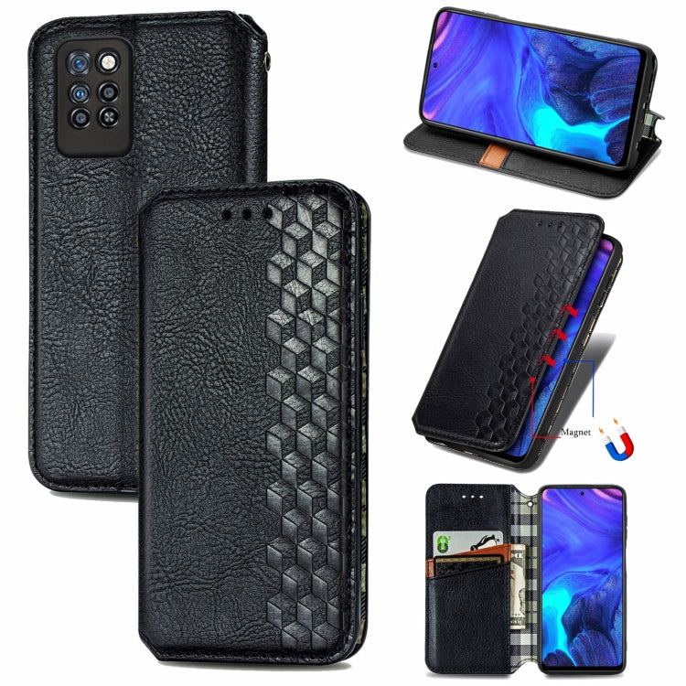 Cubic Grid Pressed Horizontal Flip Magnetic PU Leather Case with Holder & Card Slots & Wallet