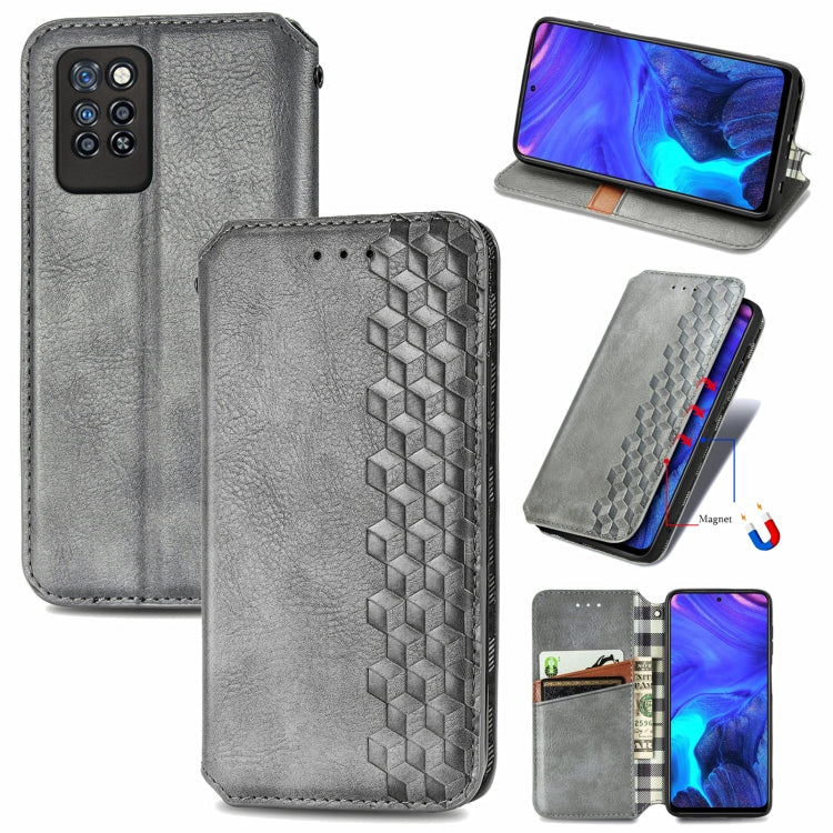 Cubic Grid Pressed Horizontal Flip Magnetic PU Leather Case with Holder & Card Slots & Wallet