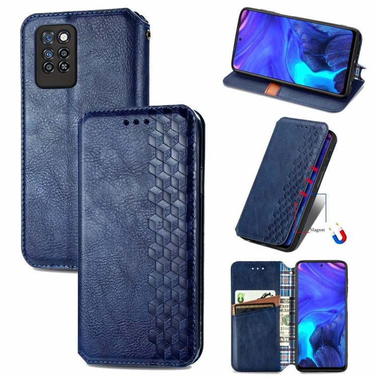 Cubic Grid Pressed Horizontal Flip Magnetic PU Leather Case with Holder & Card Slots & Wallet