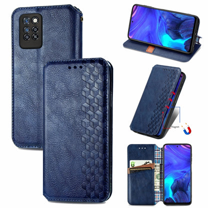 Cubic Grid Pressed Horizontal Flip Magnetic PU Leather Case with Holder & Card Slots & Wallet