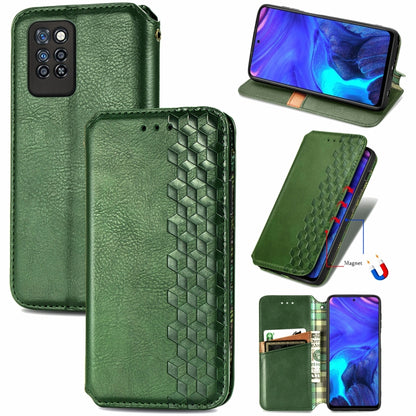Cubic Grid Pressed Horizontal Flip Magnetic PU Leather Case with Holder & Card Slots & Wallet