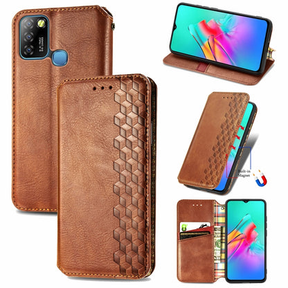 Cubic Grid Pressed Horizontal Flip Magnetic PU Leather Case with Holder & Card Slots & Wallet