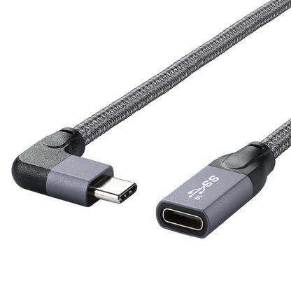 100W USB-C / Type-C Elbow Male to USB-C / Type-C Female Full-function Data Extension Cable, 0.2m, 0.5m, 1m, 1.5m
