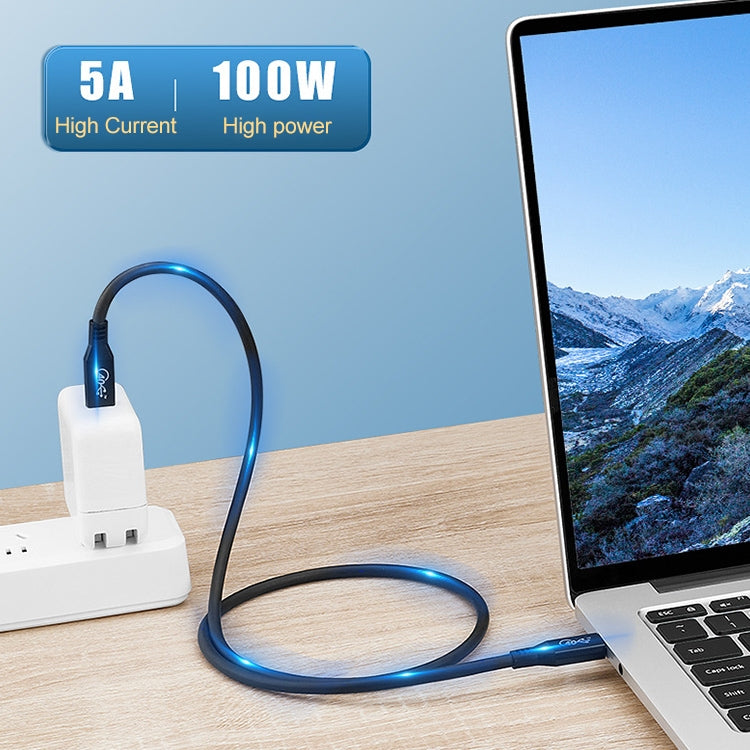 100W USB-C / Type-C 4.0 Male to USB-C / Type-C 4.0 Male Full-function Data Cable for Thunderbolt 3, 0.5m, 0.8m, 1m