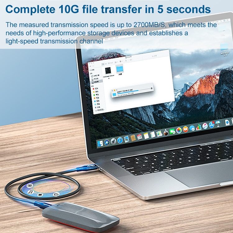 100W USB-C / Type-C 4.0 Male to USB-C / Type-C 4.0 Male Full-function Data Cable for Thunderbolt 3, 0.5m, 0.8m, 1m