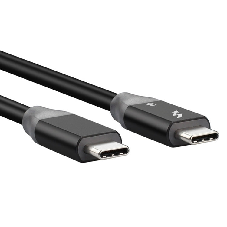 100W USB-C / Type-C 4.0 Male to USB-C / Type-C 4.0 Male Two-color Full-function Data Cable for Thunderbolt 3