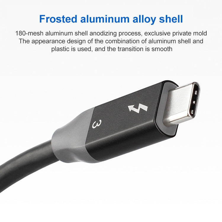 100W USB-C / Type-C 4.0 Male to USB-C / Type-C 4.0 Male Two-color Full-function Data Cable for Thunderbolt 3