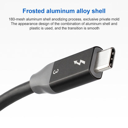 100W USB-C / Type-C 4.0 Male to USB-C / Type-C 4.0 Male Two-color Full-function Data Cable for Thunderbolt 3