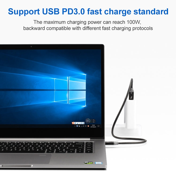 100W USB-C / Type-C 4.0 Male to USB-C / Type-C 4.0 Male Two-color Full-function Data Cable for Thunderbolt 3