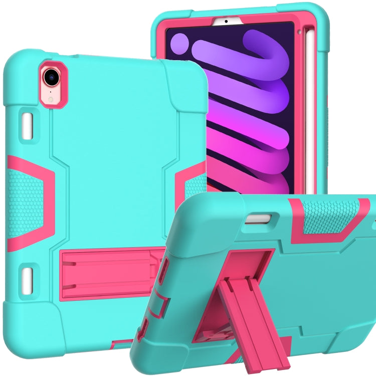 Contrast Color Robot Shockproof Silicone + PC Protective Case with Holder & Pen Slot