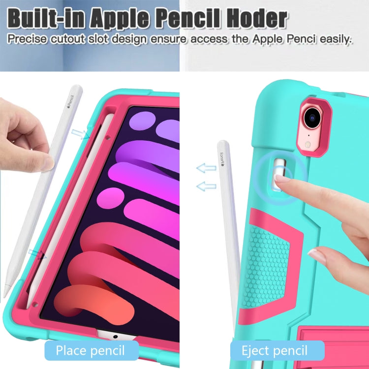 Contrast Color Robot Shockproof Silicone + PC Protective Case with Holder & Pen Slot