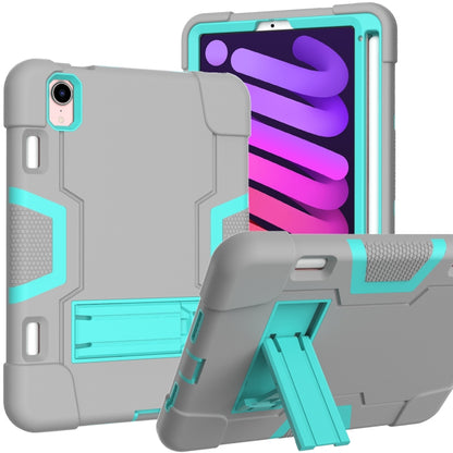 Contrast Color Robot Shockproof Silicone + PC Protective Case with Holder & Pen Slot