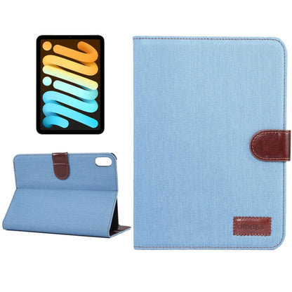 Denim Texture PC Horizontal Flip Leather Protective Case, with Holder & Card Slots & Wallet & Photo Frame & Sleep / Wake-up Function